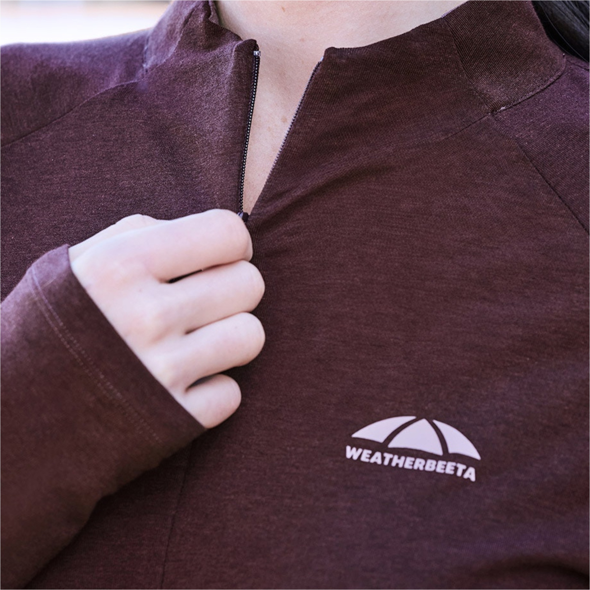 2025 Weatherbeeta Womens Bamboo Long Sleeve Performance Base Layer 1028436 - Mulberry